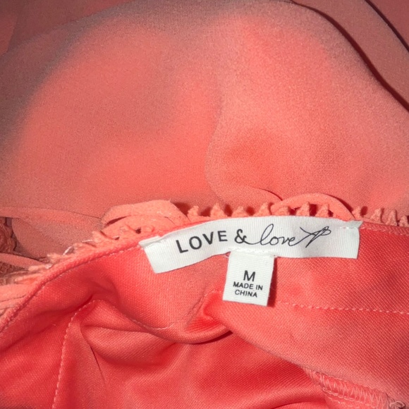 LOVE & love  Tangerine Shift  Lined Dress  sz M - Picture 7 of 8